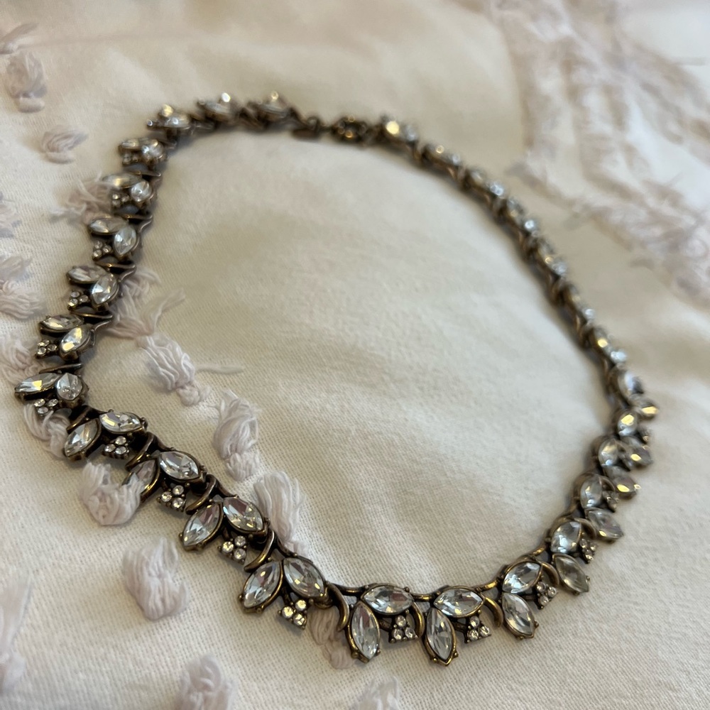 Zara brass crystal necklace